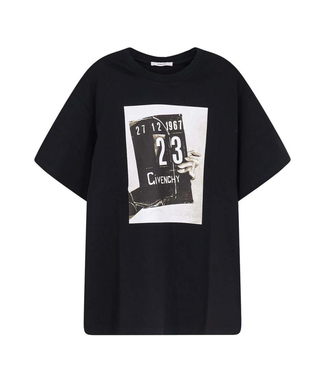 GIVENCHY Черная хлопковая футболка, фото 1