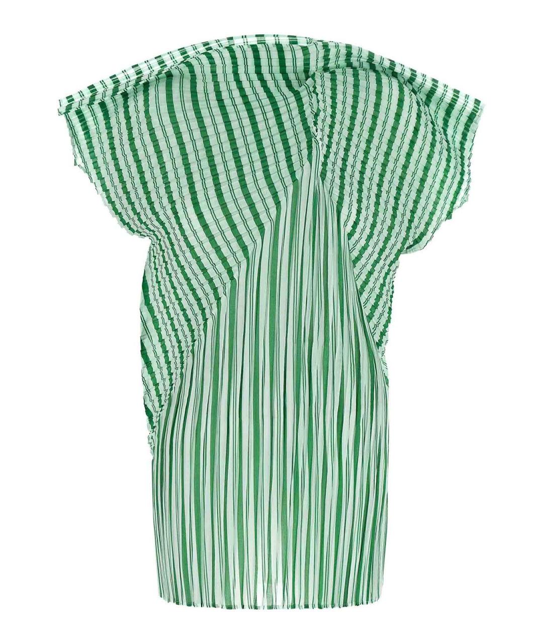 ISSEY MIYAKE Зеленая полиэстеровая футболка, фото 1
