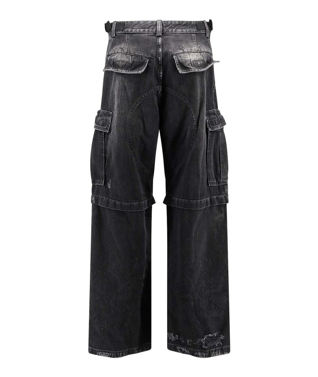 BALENCIAGA Черные хлопковые прямые джинсы, фото 2