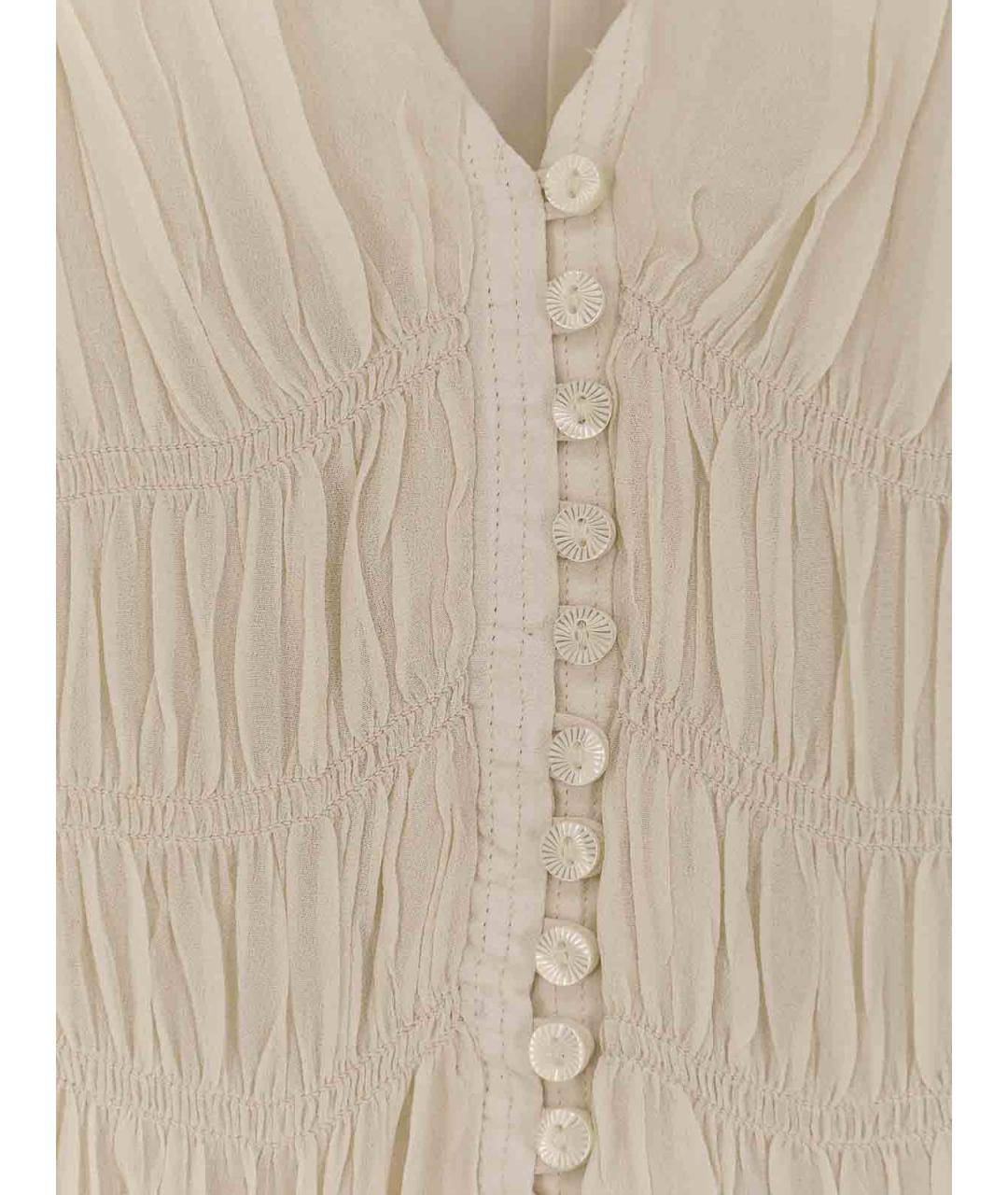 ISABEL MARANT Бежевое вискозное повседневное платье, фото 3