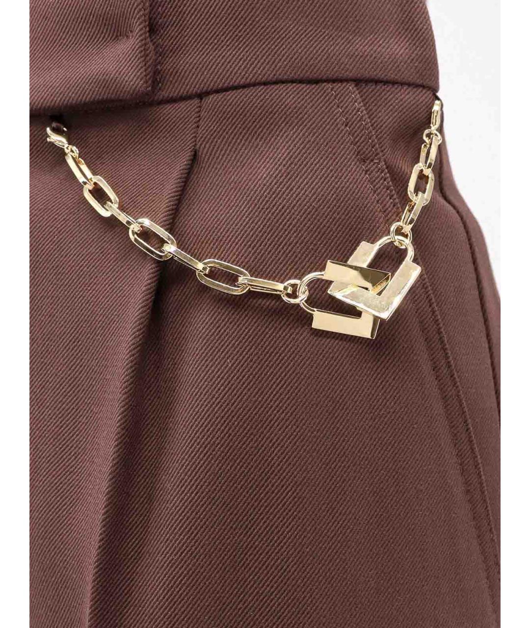ELISABETTA FRANCHI Коричневые вискозные шорты, фото 3