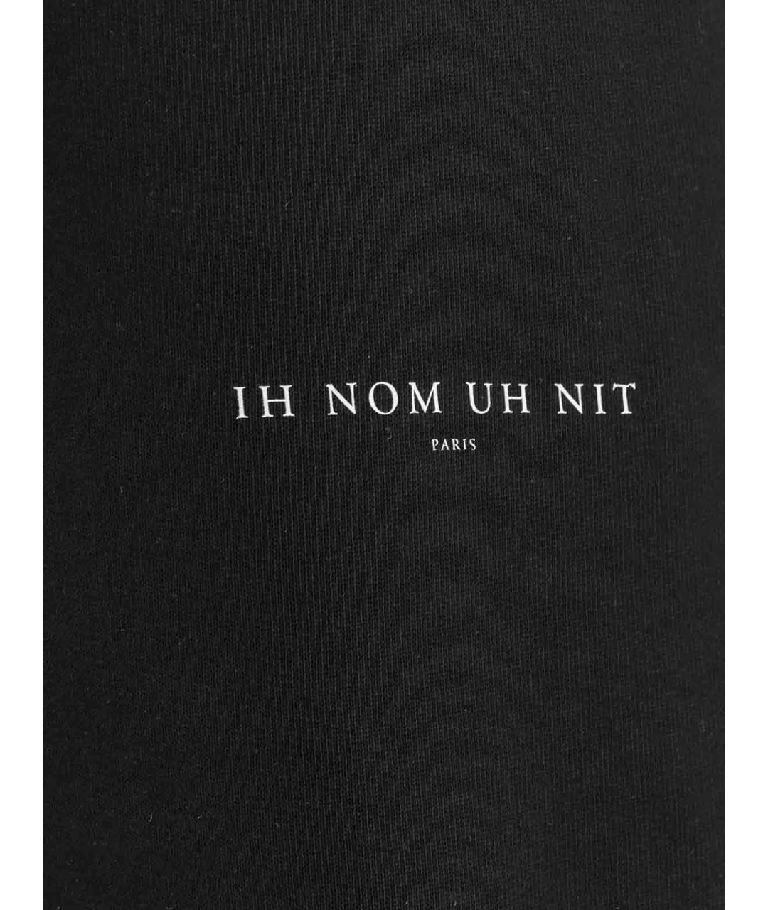 IH NOM UH NIT Черные хлопковые повседневные брюки, фото 3