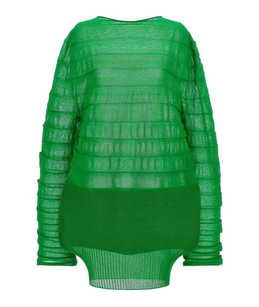 ISSEY MIYAKE Зеленый полиэстеровый джемпер / свитер, фото 1