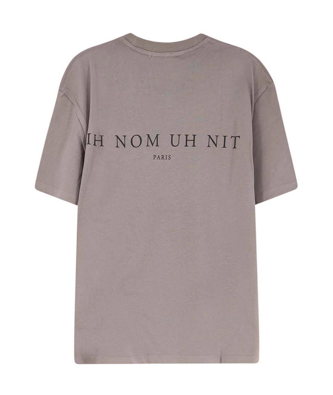 IH NOM UH NIT Серая хлопковая футболка, фото 2
