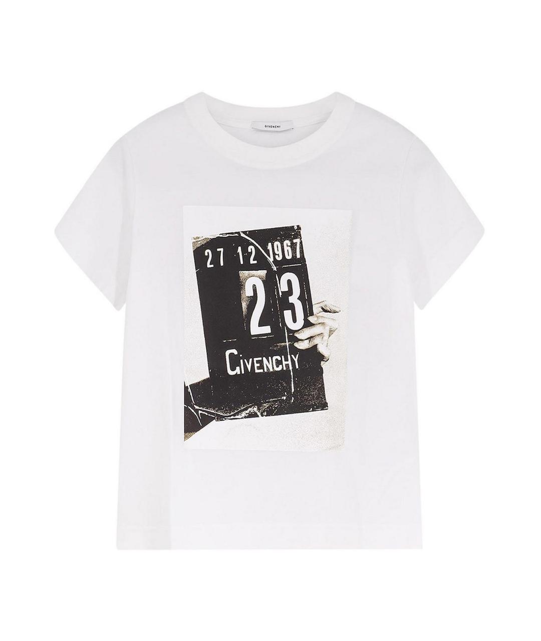 GIVENCHY Белая хлопковая футболка, фото 1