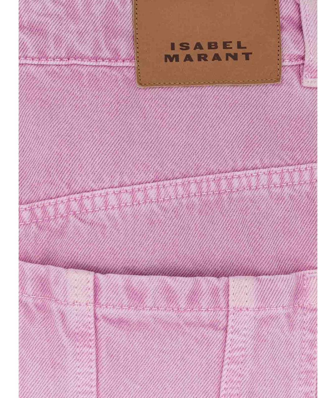 ISABEL MARANT Розовая хлопковая юбка мини, фото 3