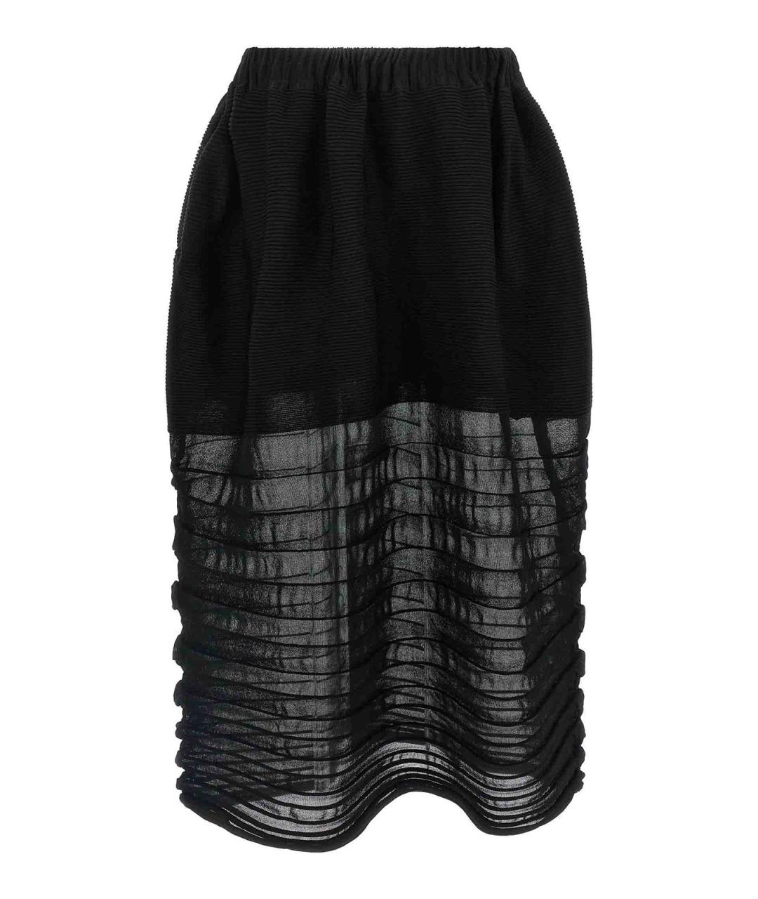 ISSEY MIYAKE Черная полиэстеровая юбка миди, фото 2