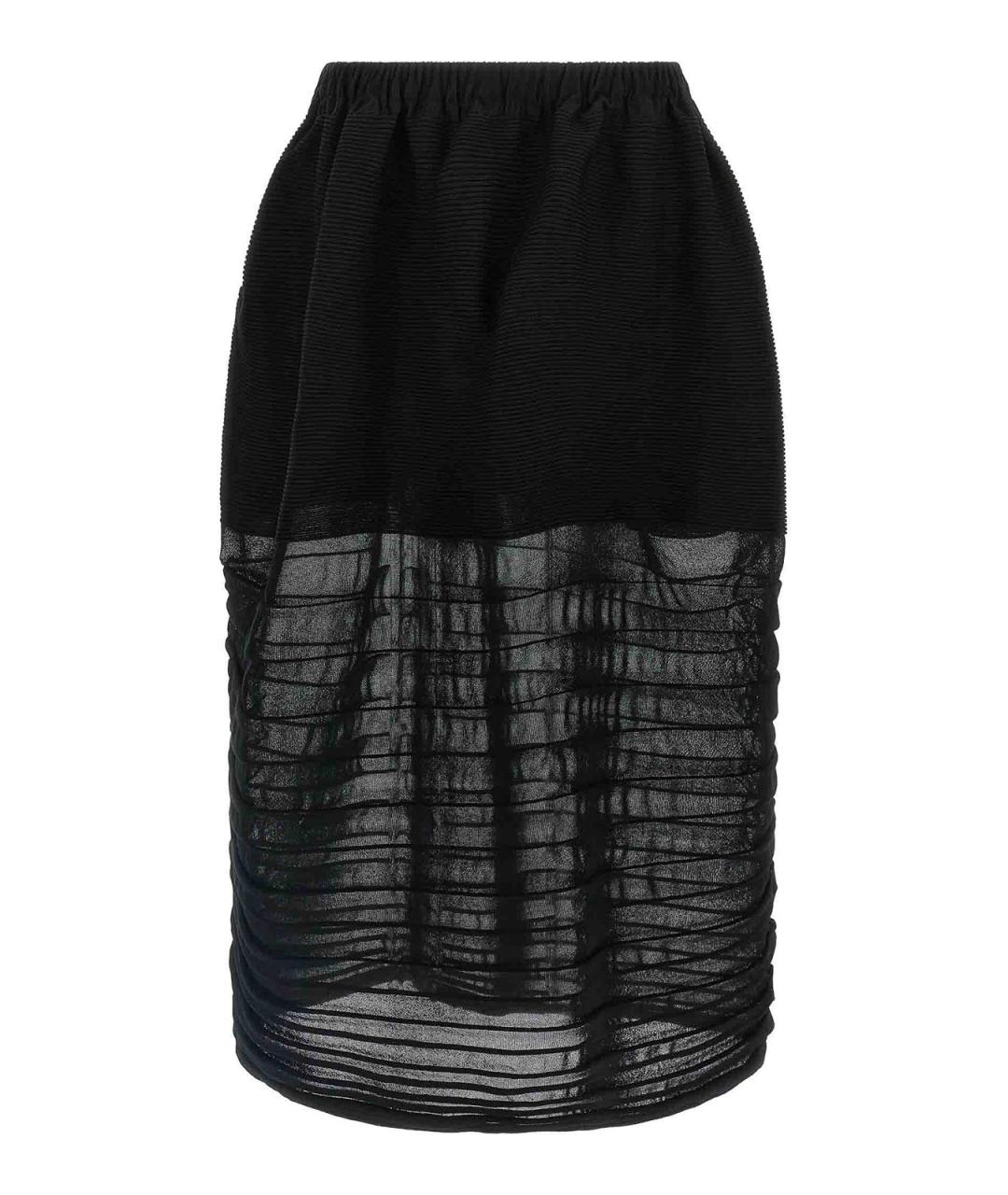 ISSEY MIYAKE Черная полиэстеровая юбка миди, фото 1