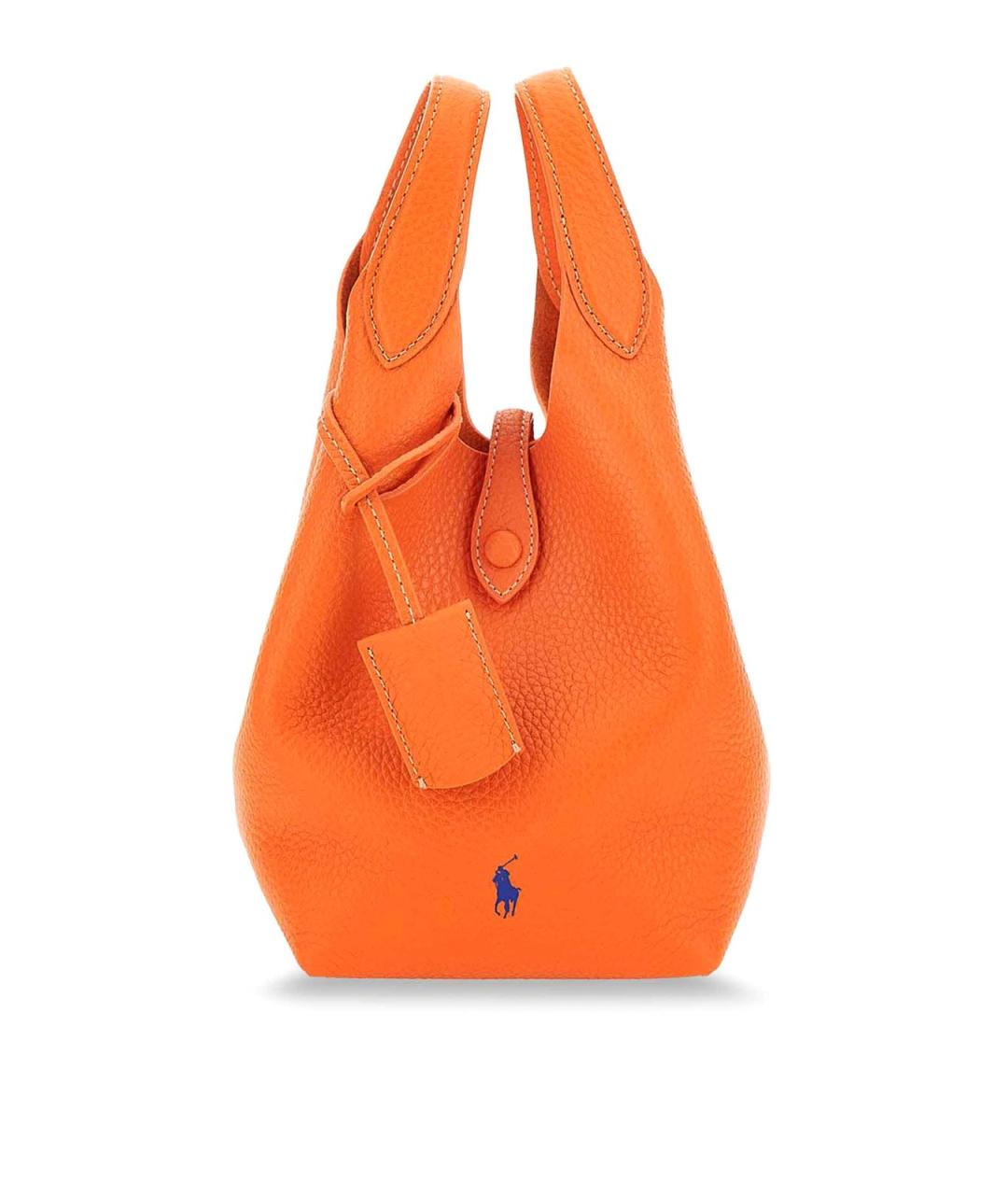 POLO RALPH LAUREN Оранжевая кожаная сумка через плечо, фото 1