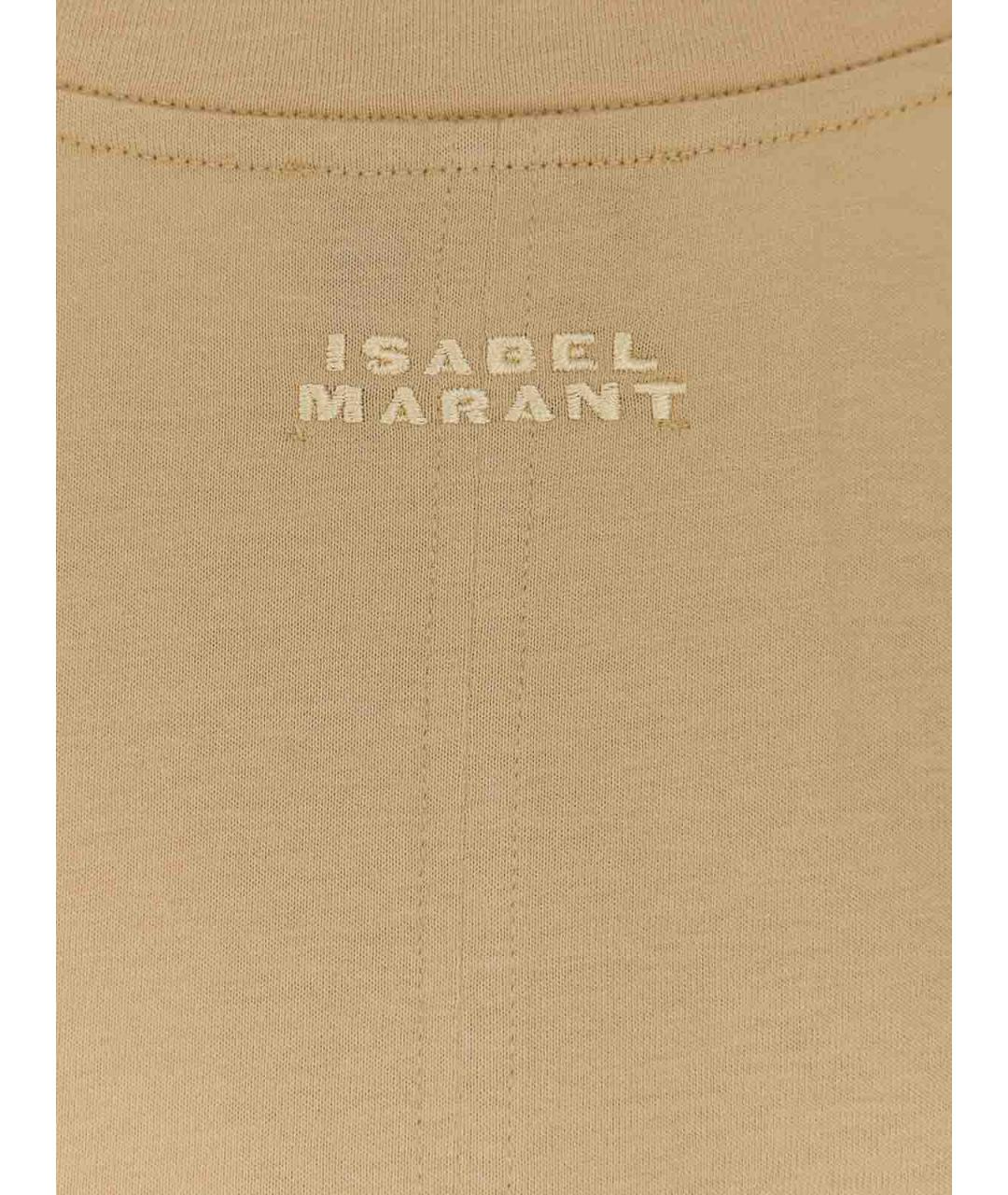 ISABEL MARANT Желтая хлопковая футболка, фото 3