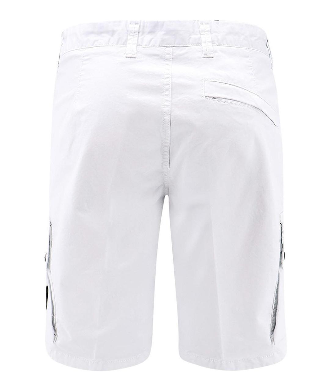 STONE ISLAND Белые хлопковые шорты, фото 2