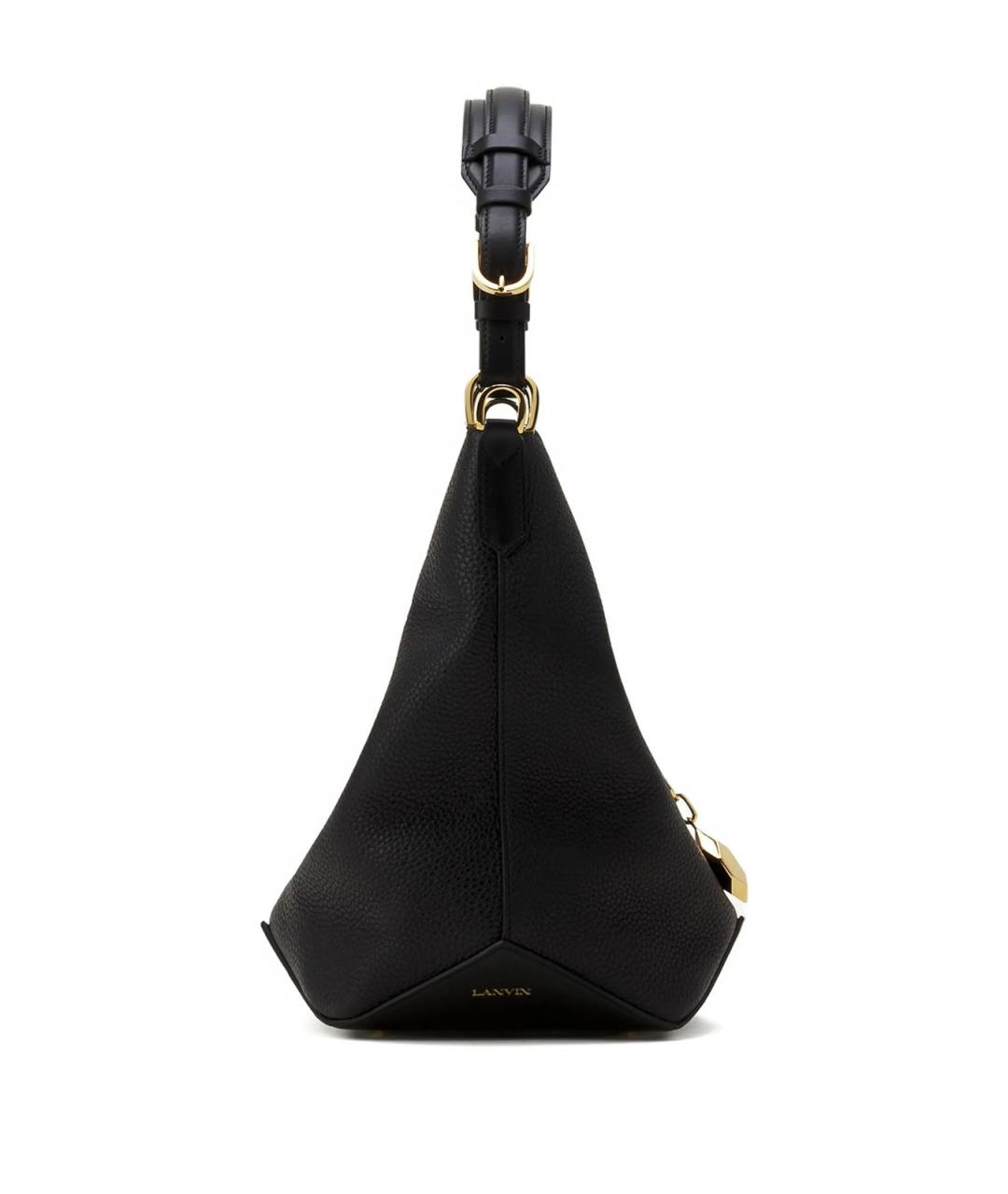 LANVIN Черная кожаная сумка через плечо, фото 3