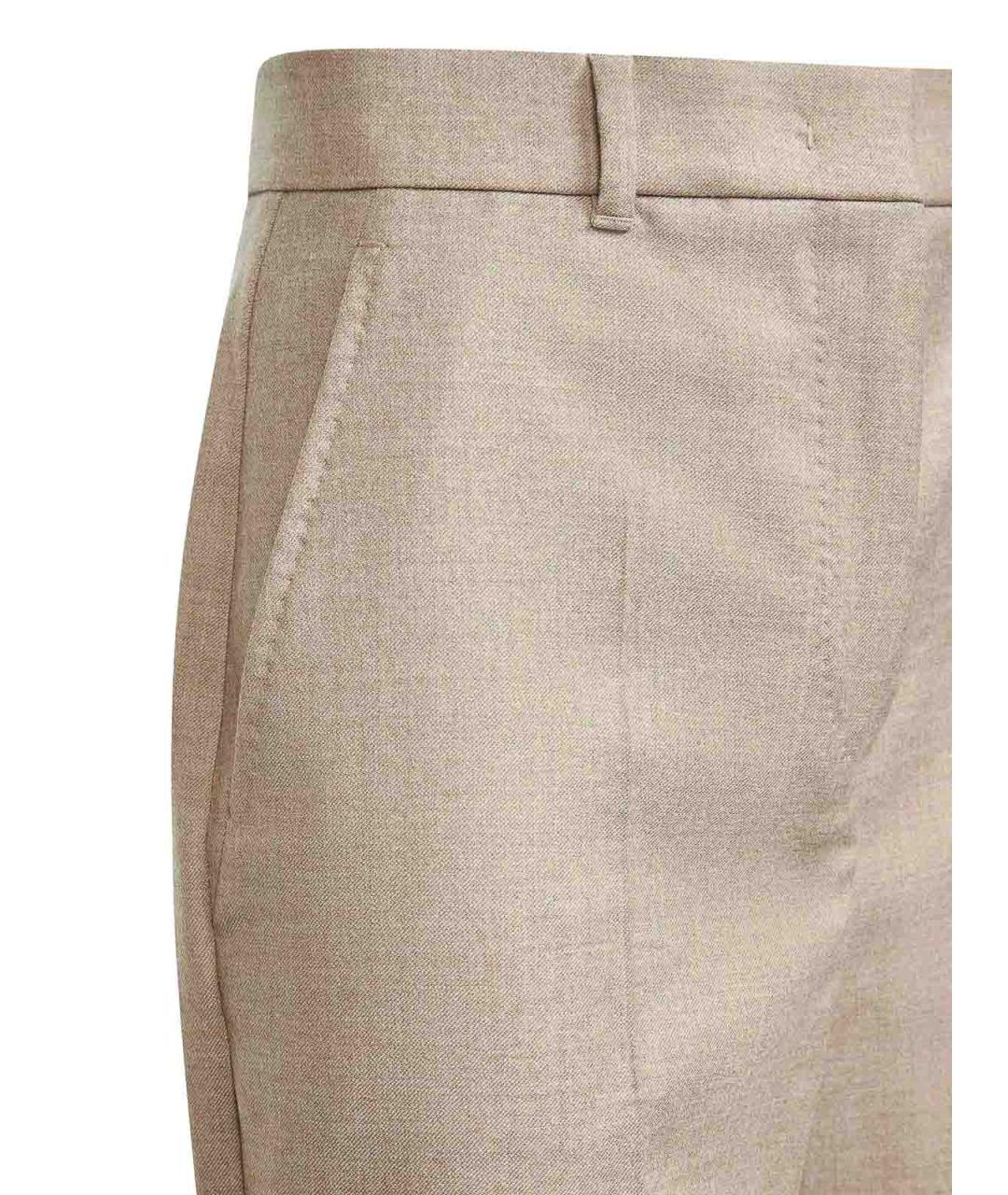 MAX MARA Бежевые брюки узкие, фото 3
