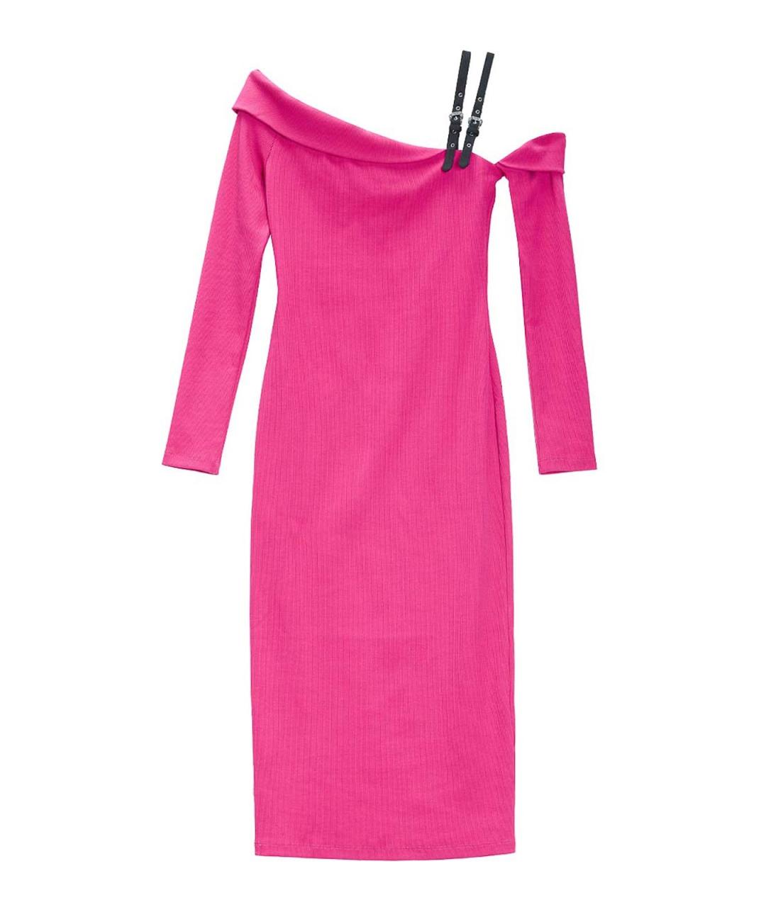 VERSACE JEANS COUTURE Розовое хлопковое вечернее платье, фото 1