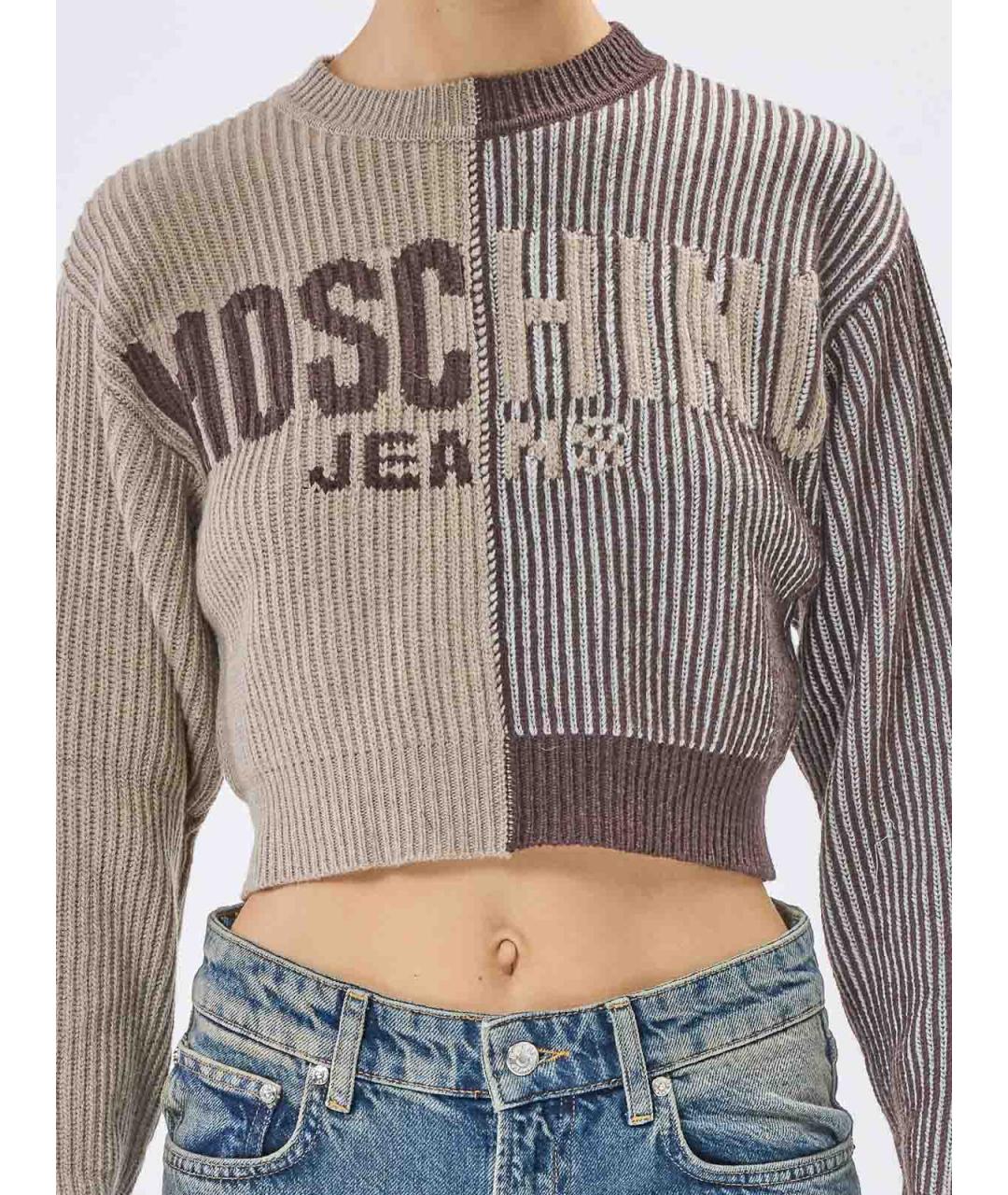 MOSCHINO Коричневый кашемировый джемпер / свитер, фото 5