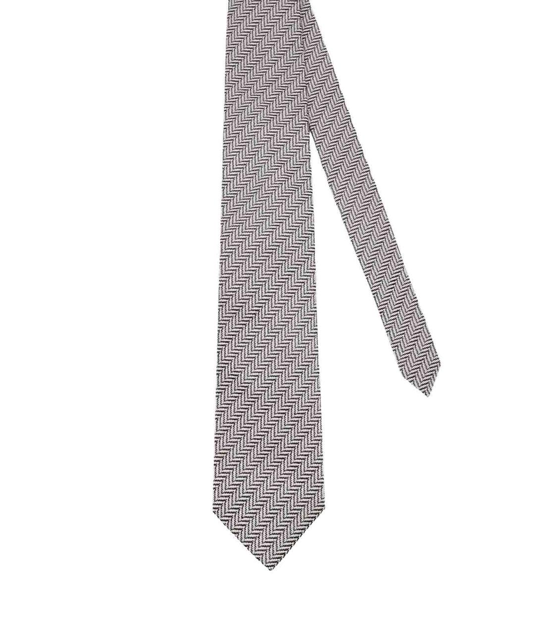 TOM FORD Серебряный шелковый галстук, фото 2