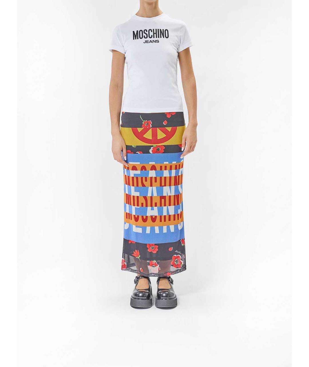 MOSCHINO Белая хлопковая футболка, фото 2