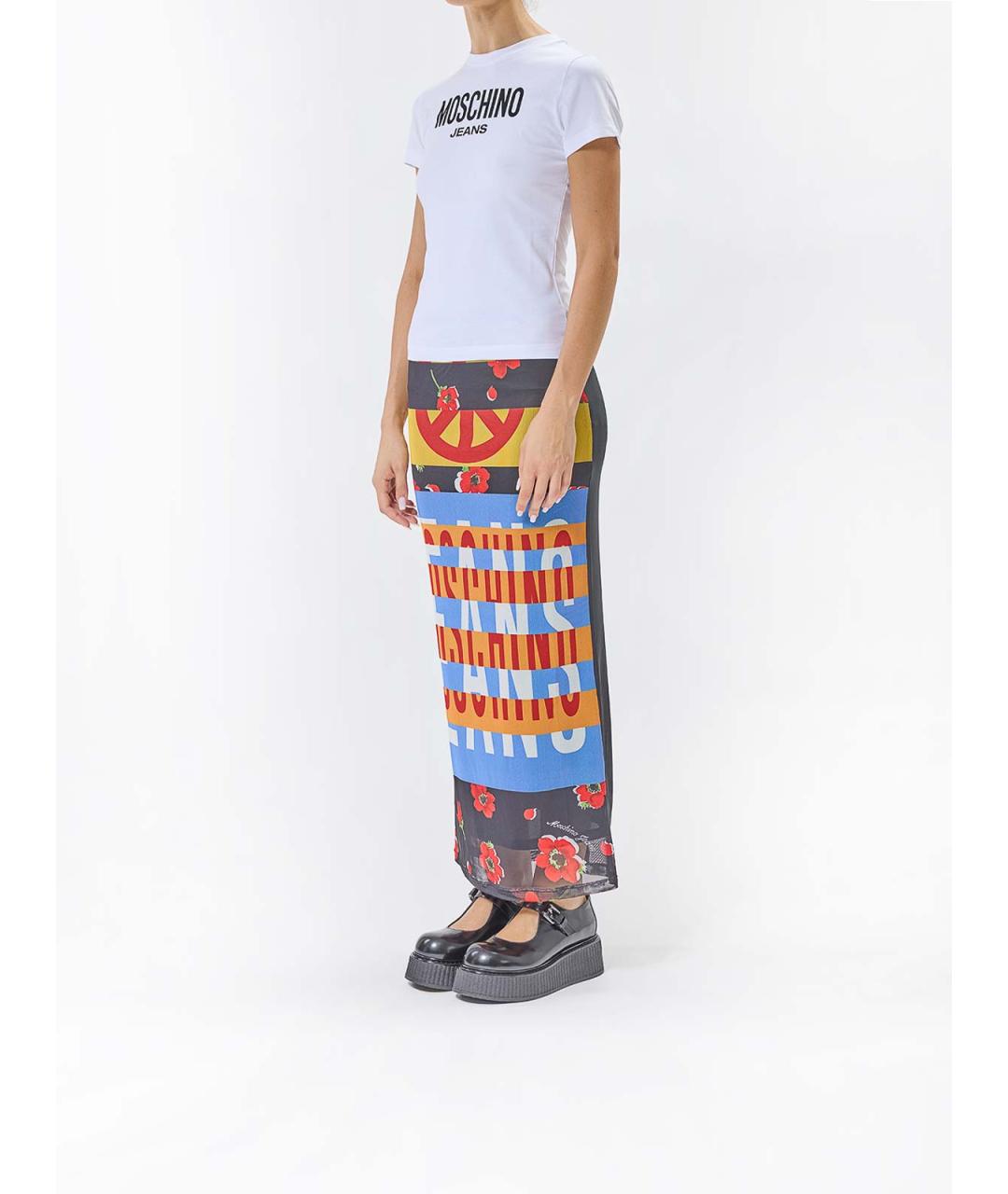 MOSCHINO Белая хлопковая футболка, фото 3