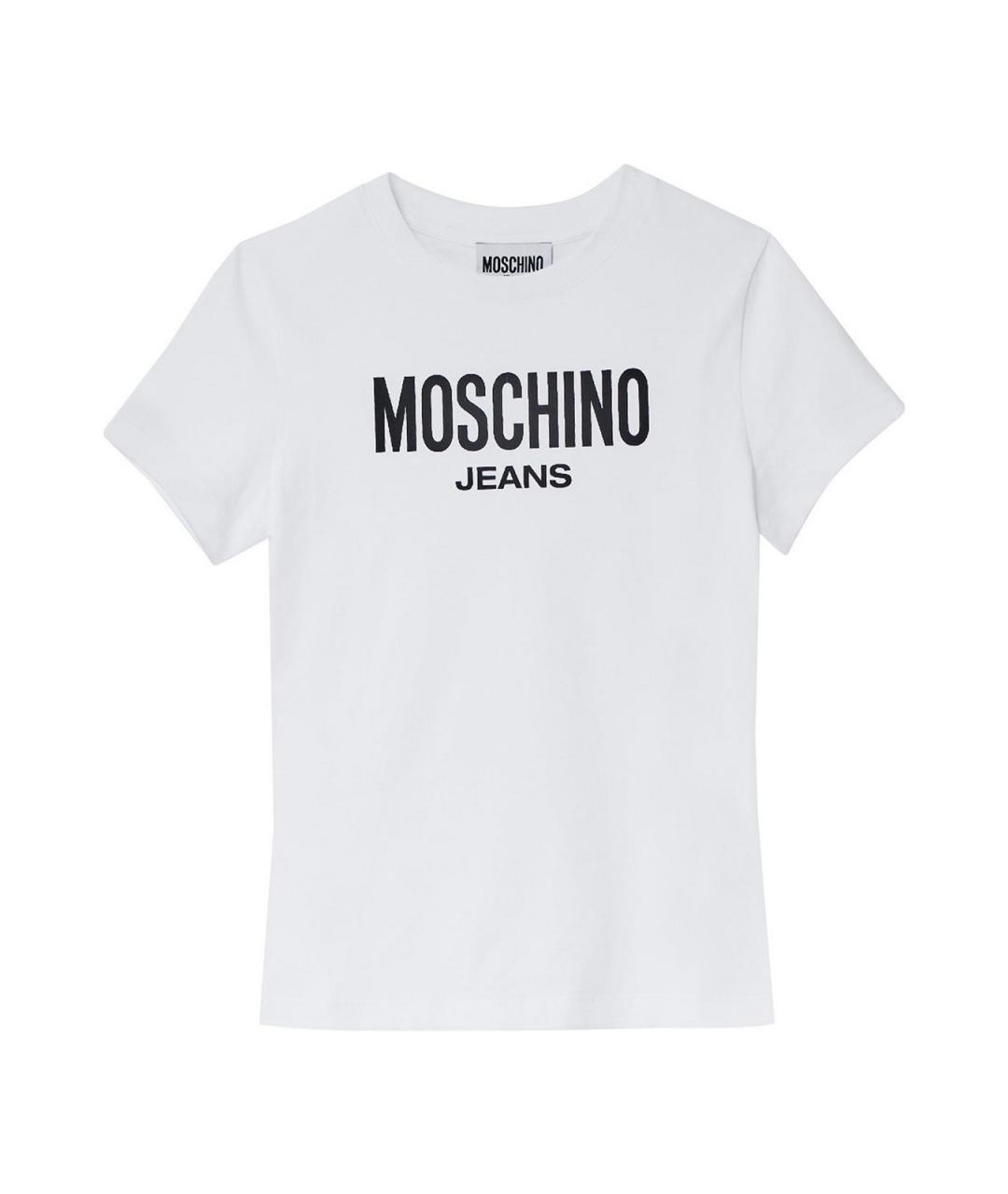 MOSCHINO Белая хлопковая футболка, фото 1