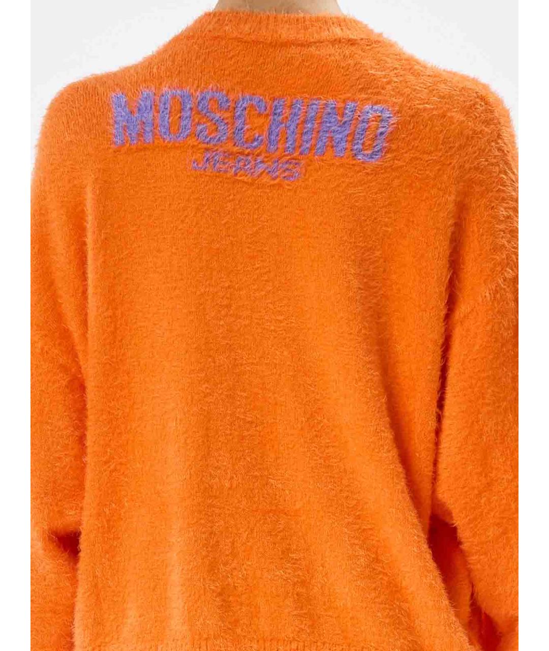 MOSCHINO Оранжевый полиамидовый джемпер / свитер, фото 5