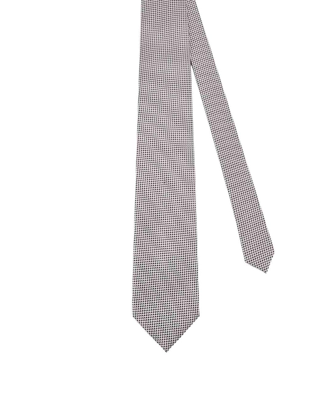 TOM FORD Серебряный шелковый галстук, фото 2