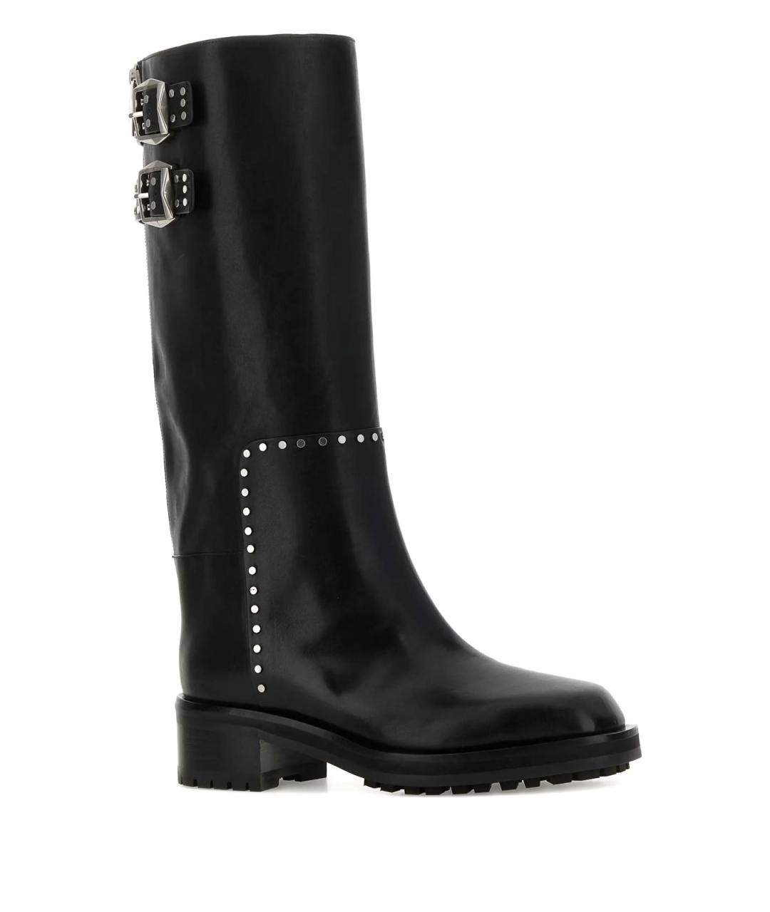 JIMMY CHOO Черные кожаные сапоги, фото 2
