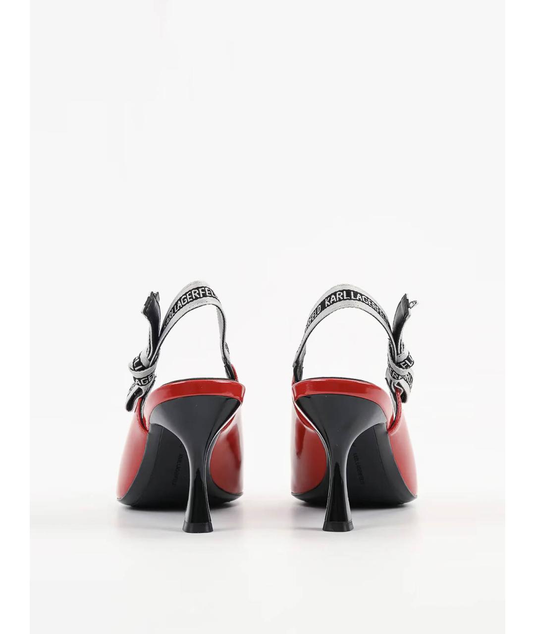 KARL LAGERFELD Красные кожаные туфли, фото 4