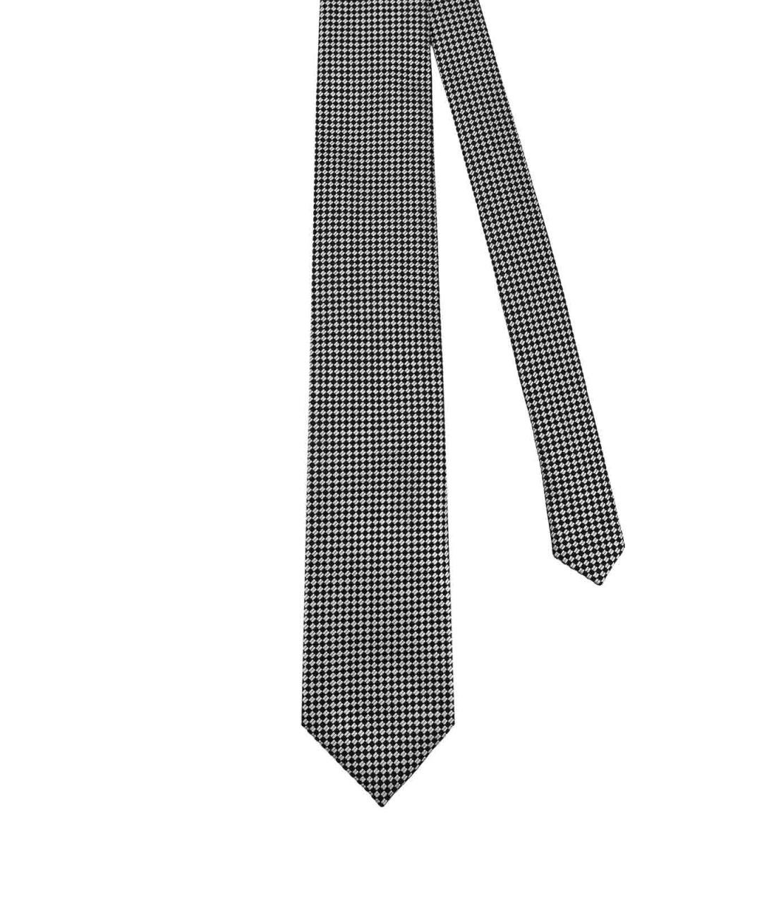 TOM FORD Серебряный шелковый галстук, фото 2