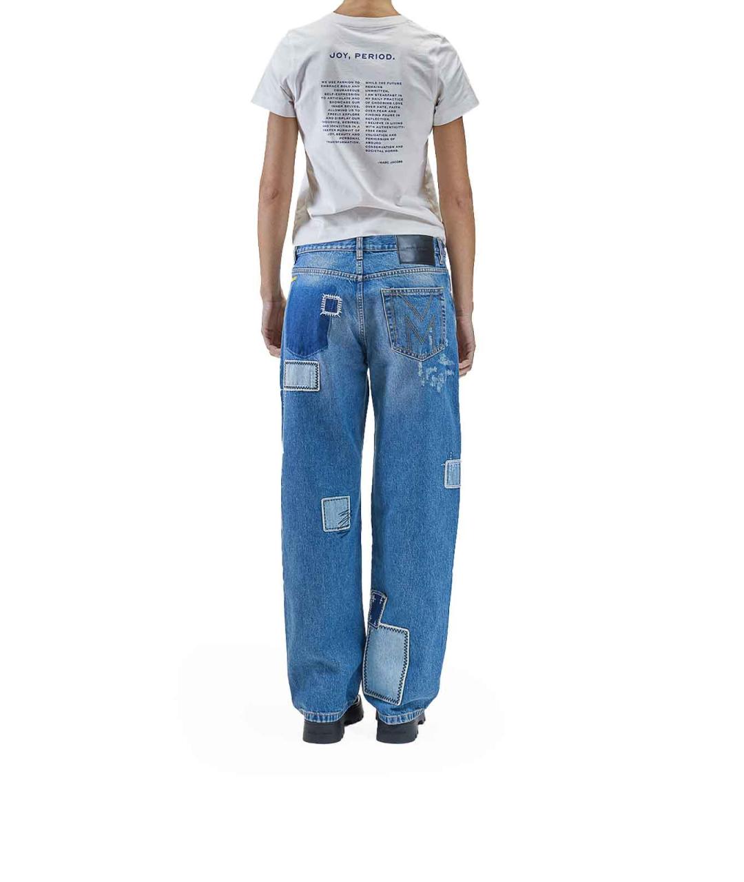 MARC JACOBS Синие хлопковые прямые джинсы, фото 4