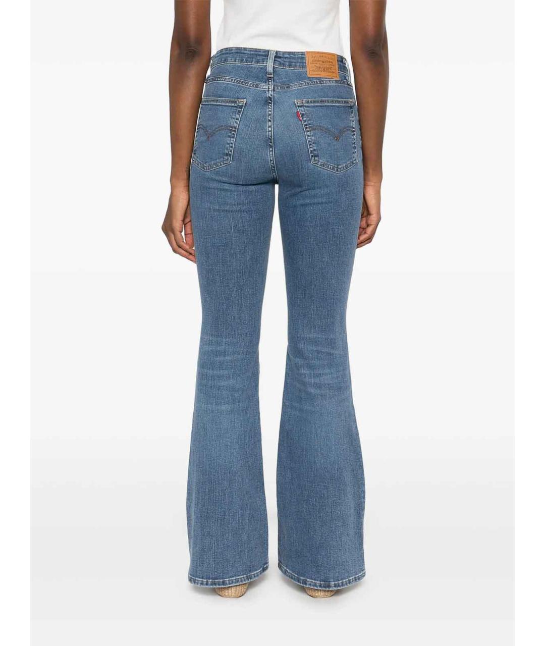 LEVI'S Синие хлопковые джинсы клеш, фото 4