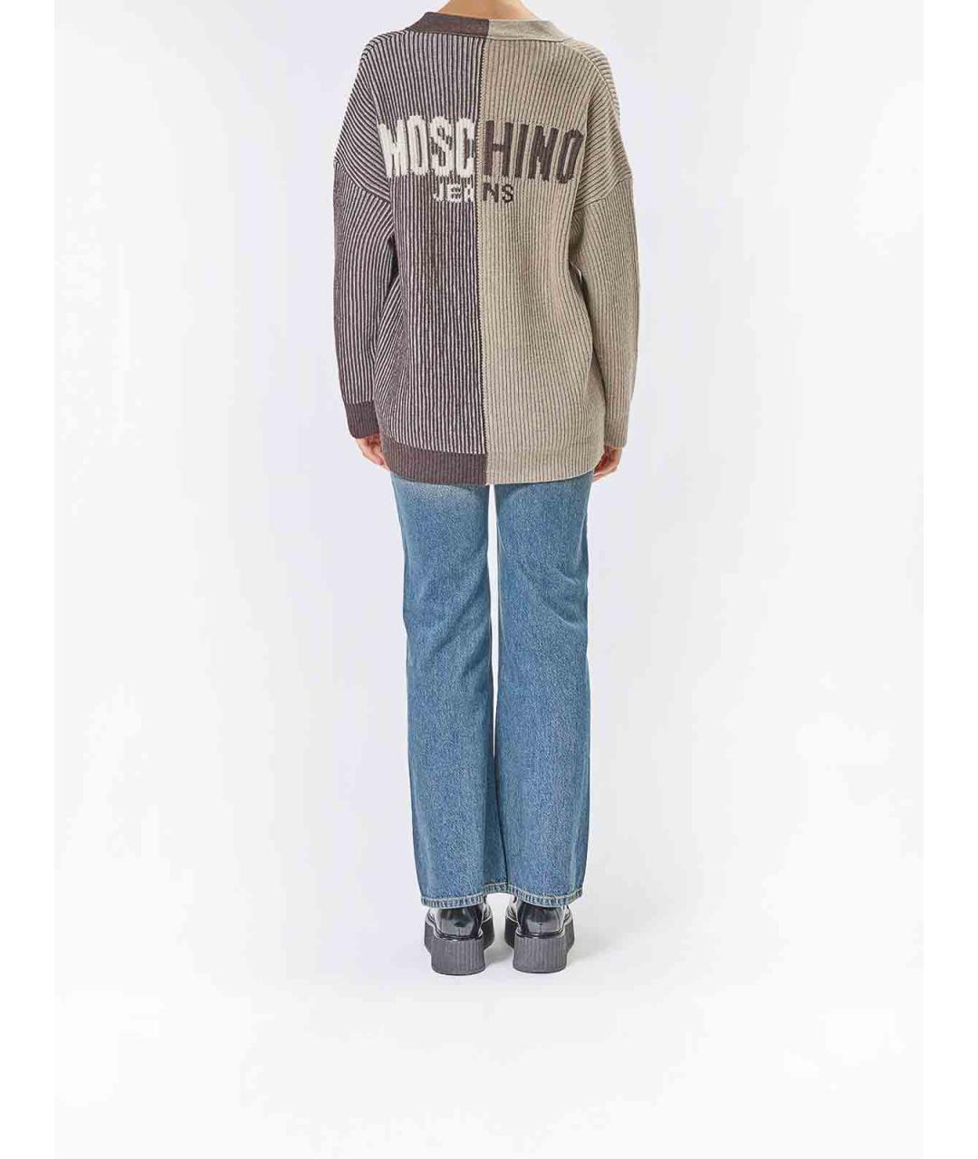 MOSCHINO Коричневый шерстяной кардиган, фото 4