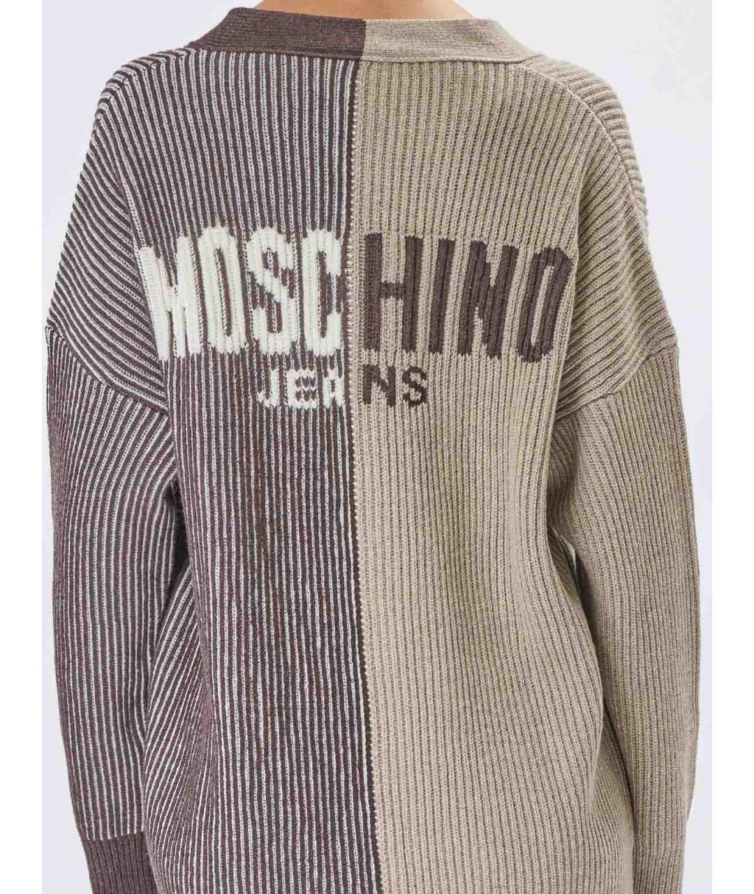 MOSCHINO Коричневый шерстяной кардиган, фото 5