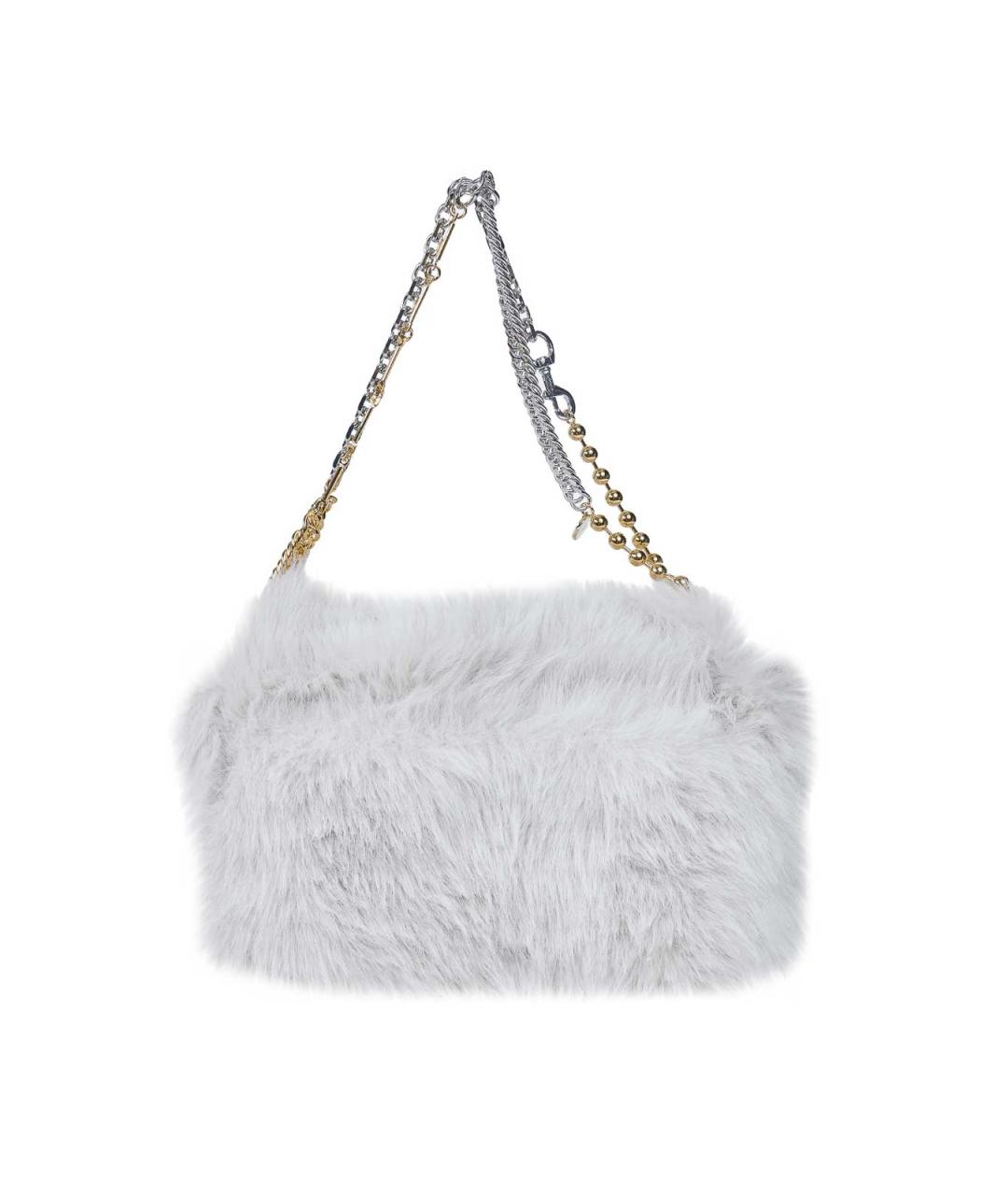 MOSCHINO Белая кожаная сумка через плечо, фото 4