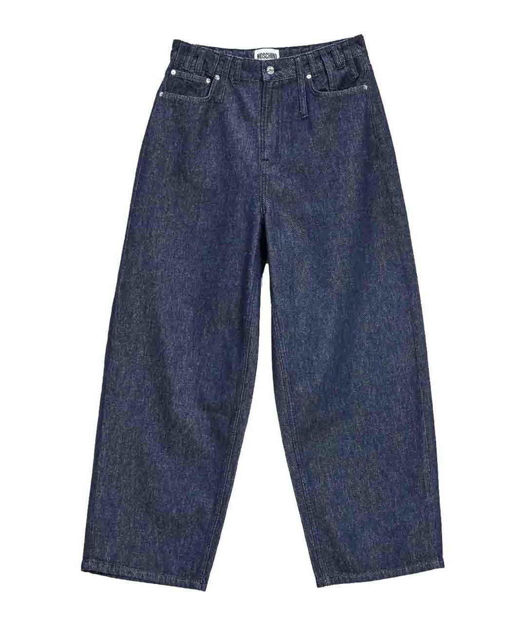 MOSCHINO Синие хлопковые прямые джинсы, фото 1