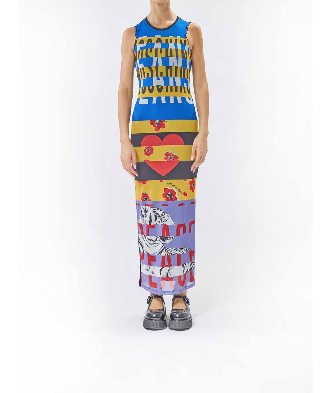 MOSCHINO Мульти полиэстеровое вечернее платье, фото 2