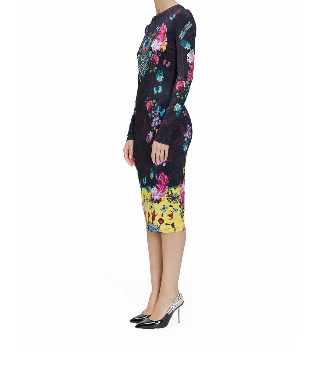 VERSACE JEANS COUTURE Мульти вискозное вечернее платье, фото 3