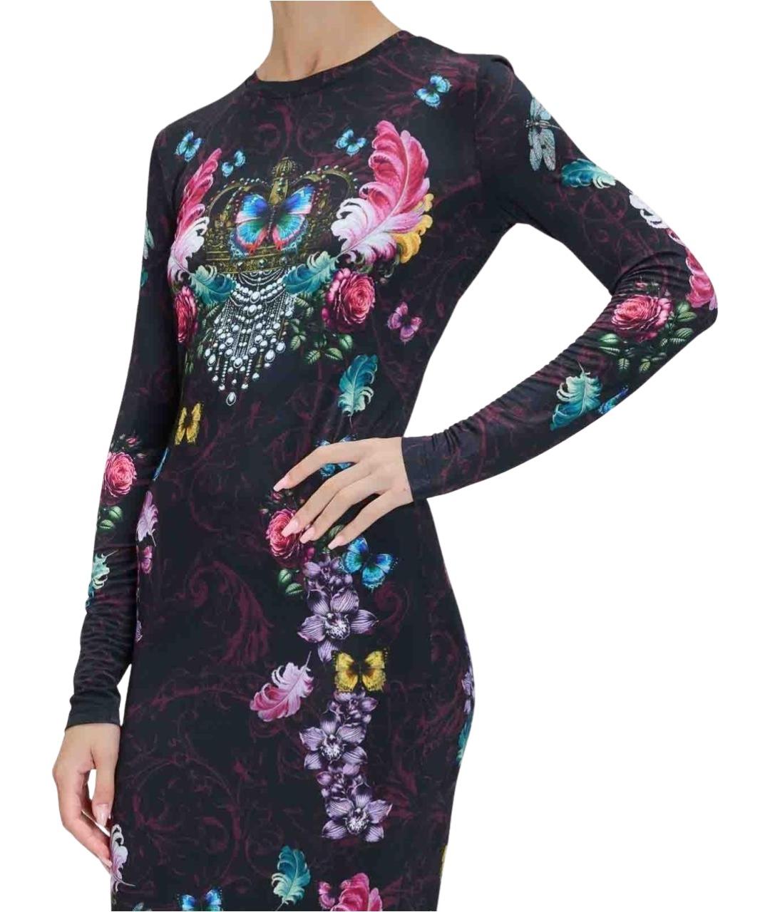VERSACE JEANS COUTURE Мульти вискозное вечернее платье, фото 5