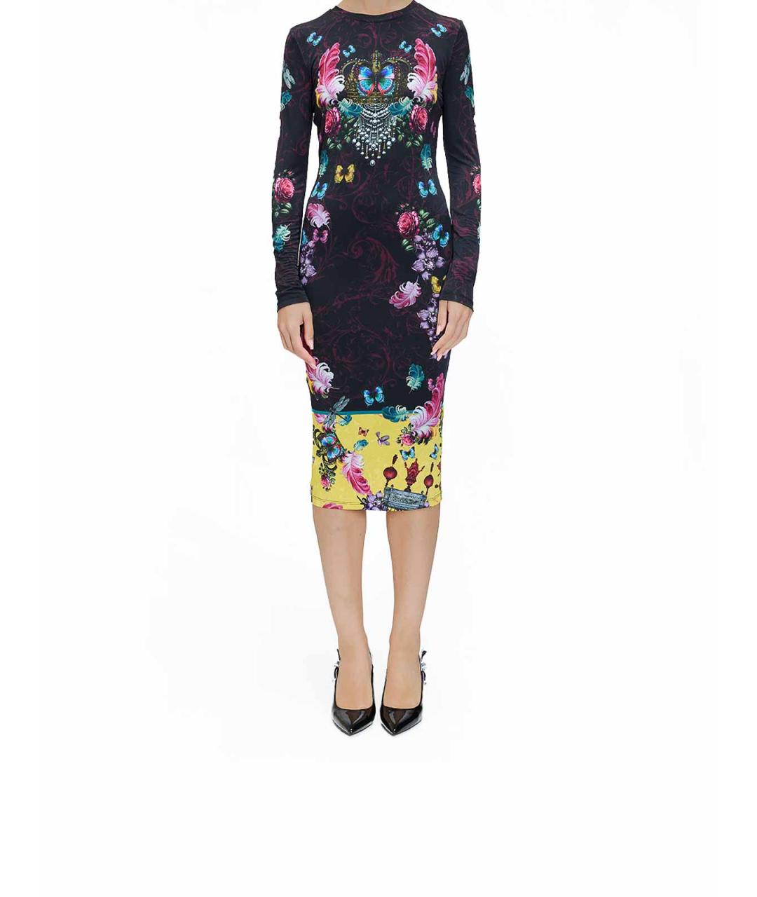 VERSACE JEANS COUTURE Мульти вискозное вечернее платье, фото 2
