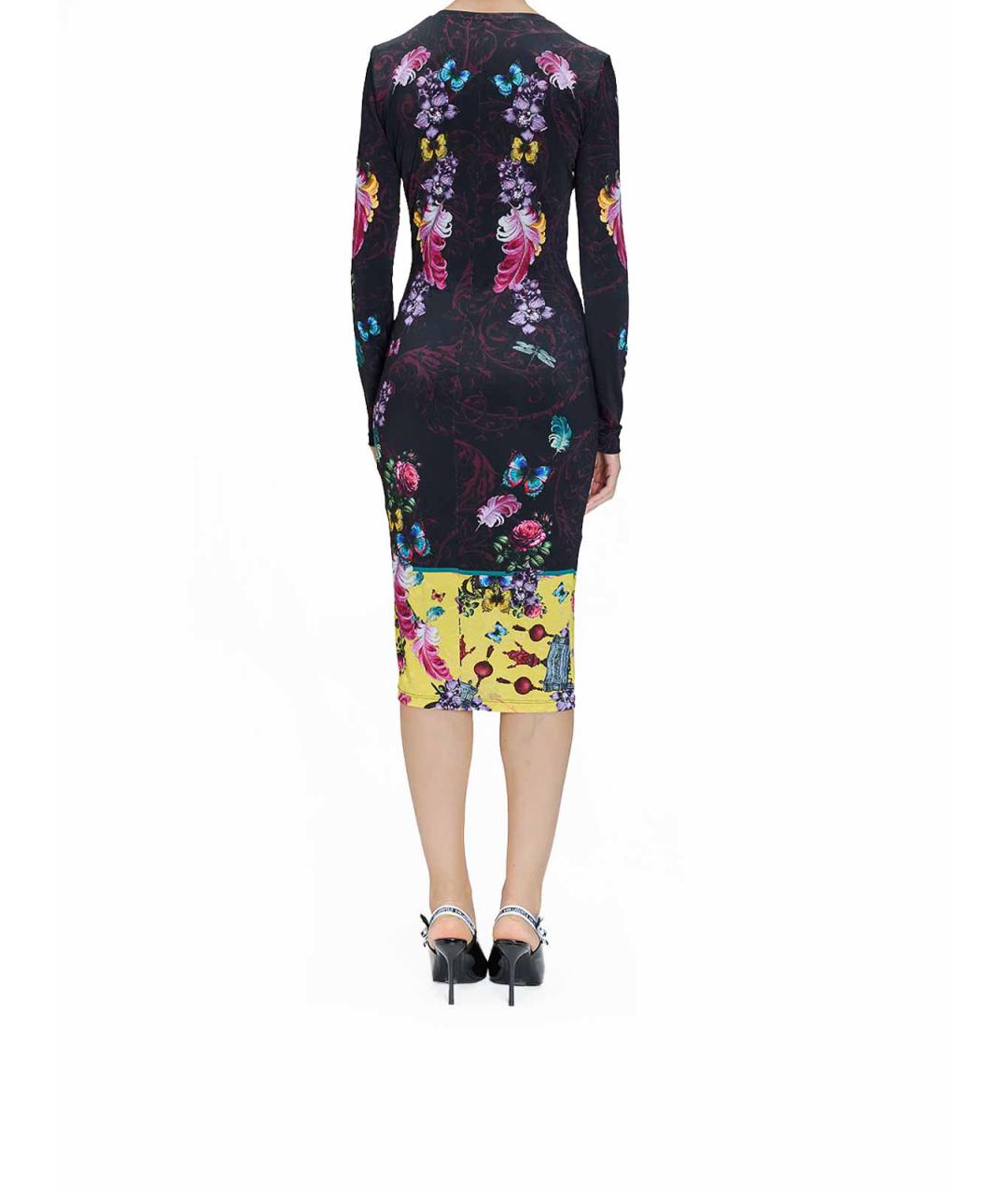VERSACE JEANS COUTURE Мульти вискозное вечернее платье, фото 4
