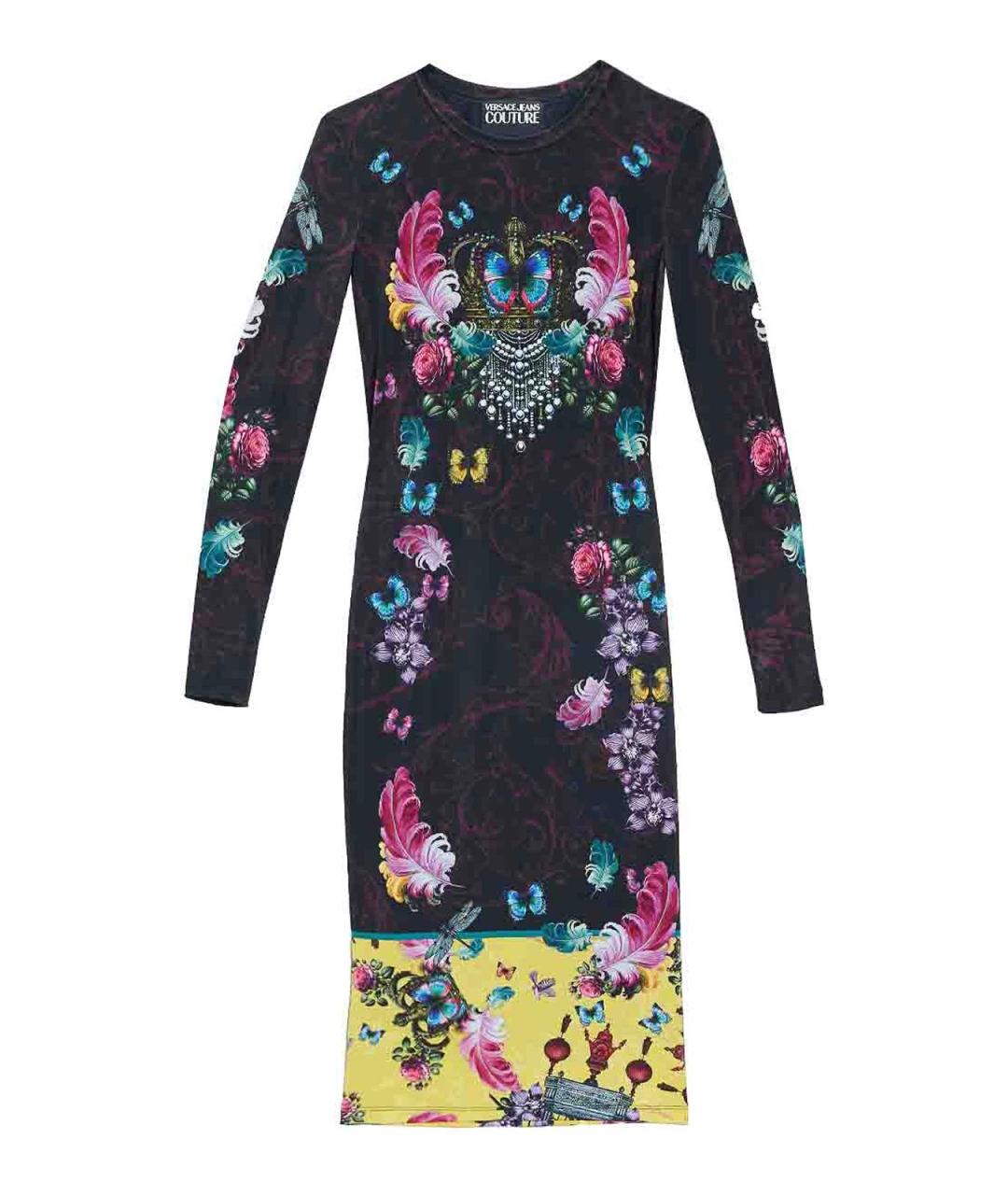 VERSACE JEANS COUTURE Мульти вискозное вечернее платье, фото 1