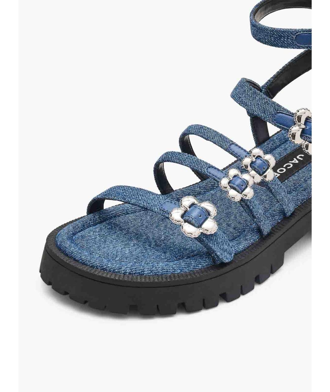 MARC JACOBS Синие текстильные босоножки, фото 6