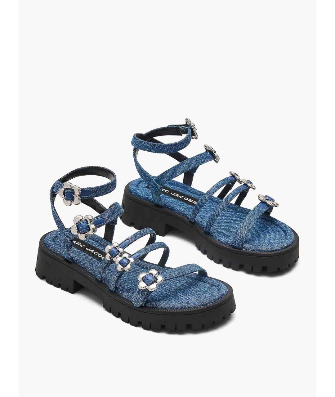 MARC JACOBS Синие текстильные босоножки, фото 2