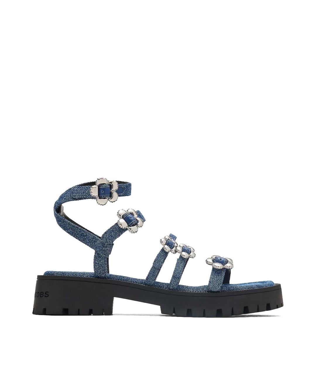 MARC JACOBS Синие текстильные босоножки, фото 1