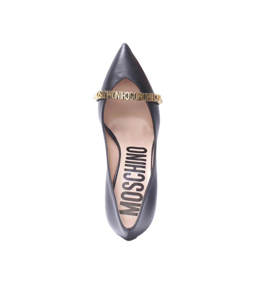 MOSCHINO Черные кожаные туфли, фото 7