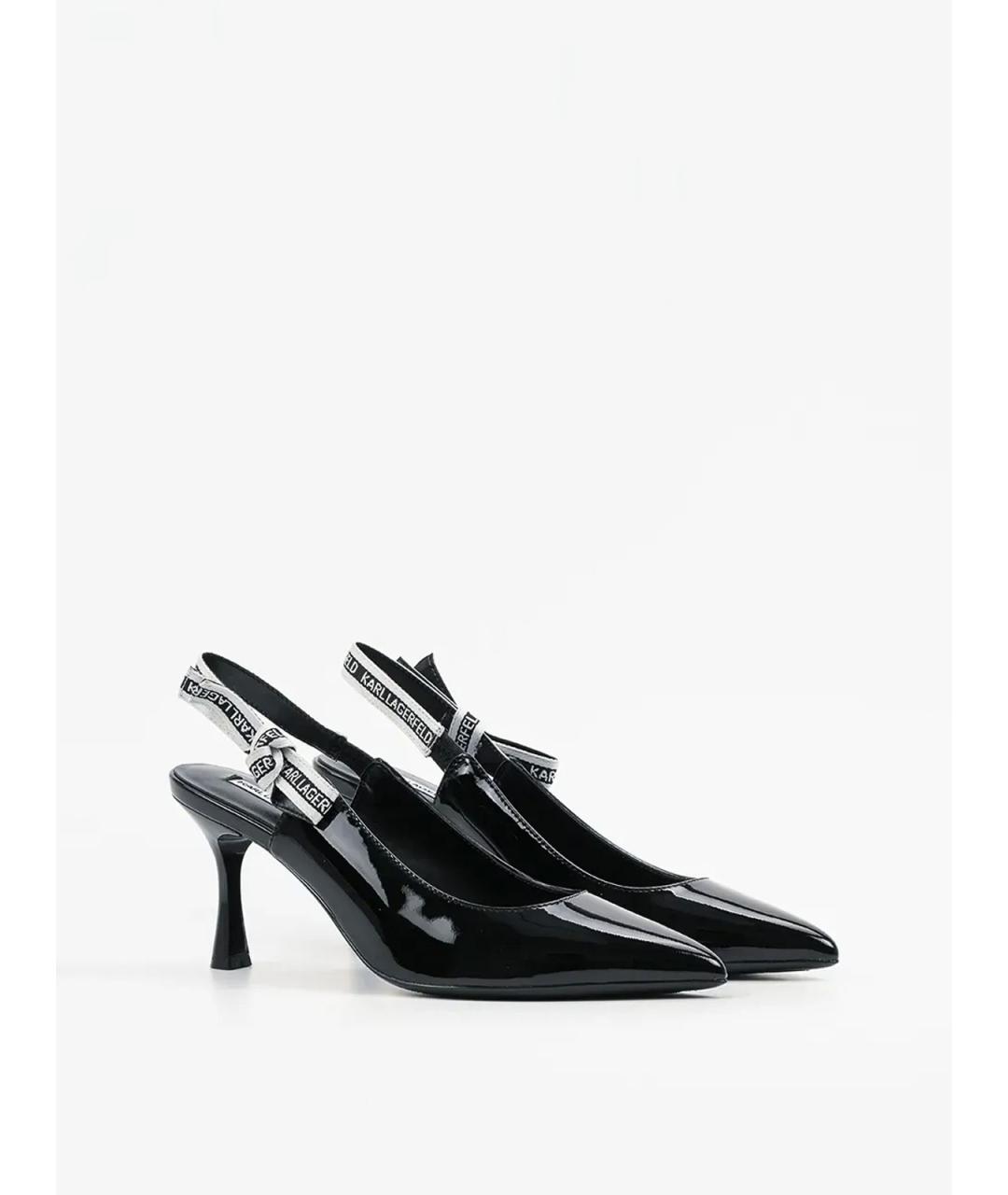 KARL LAGERFELD Черные кожаные туфли, фото 2