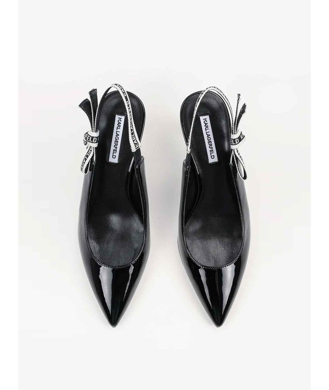 KARL LAGERFELD Черные кожаные туфли, фото 3