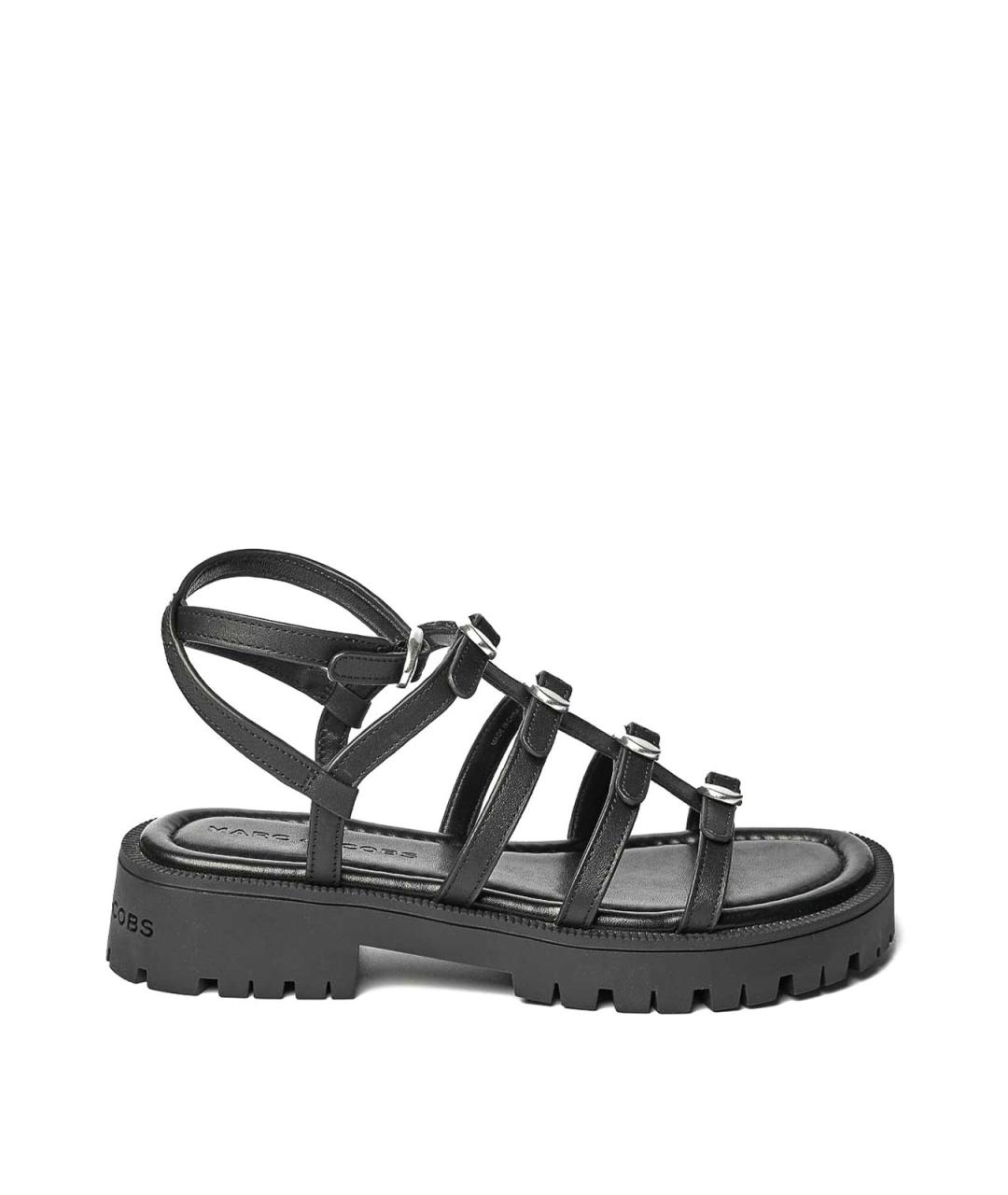 MARC JACOBS Черные кожаные босоножки, фото 1