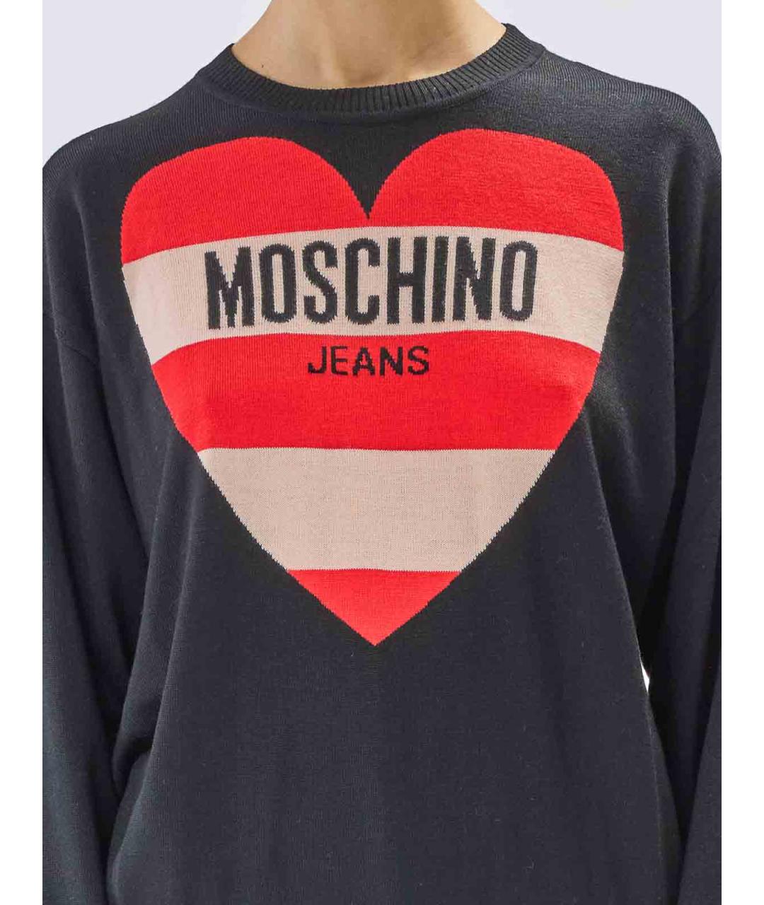 MOSCHINO Черный шерстяной джемпер / свитер, фото 5