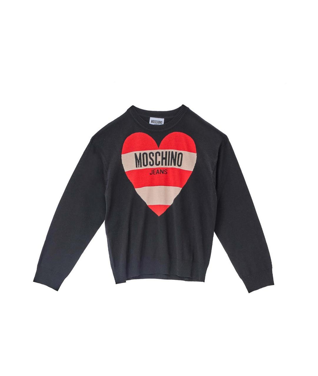 MOSCHINO Черный шерстяной джемпер / свитер, фото 1