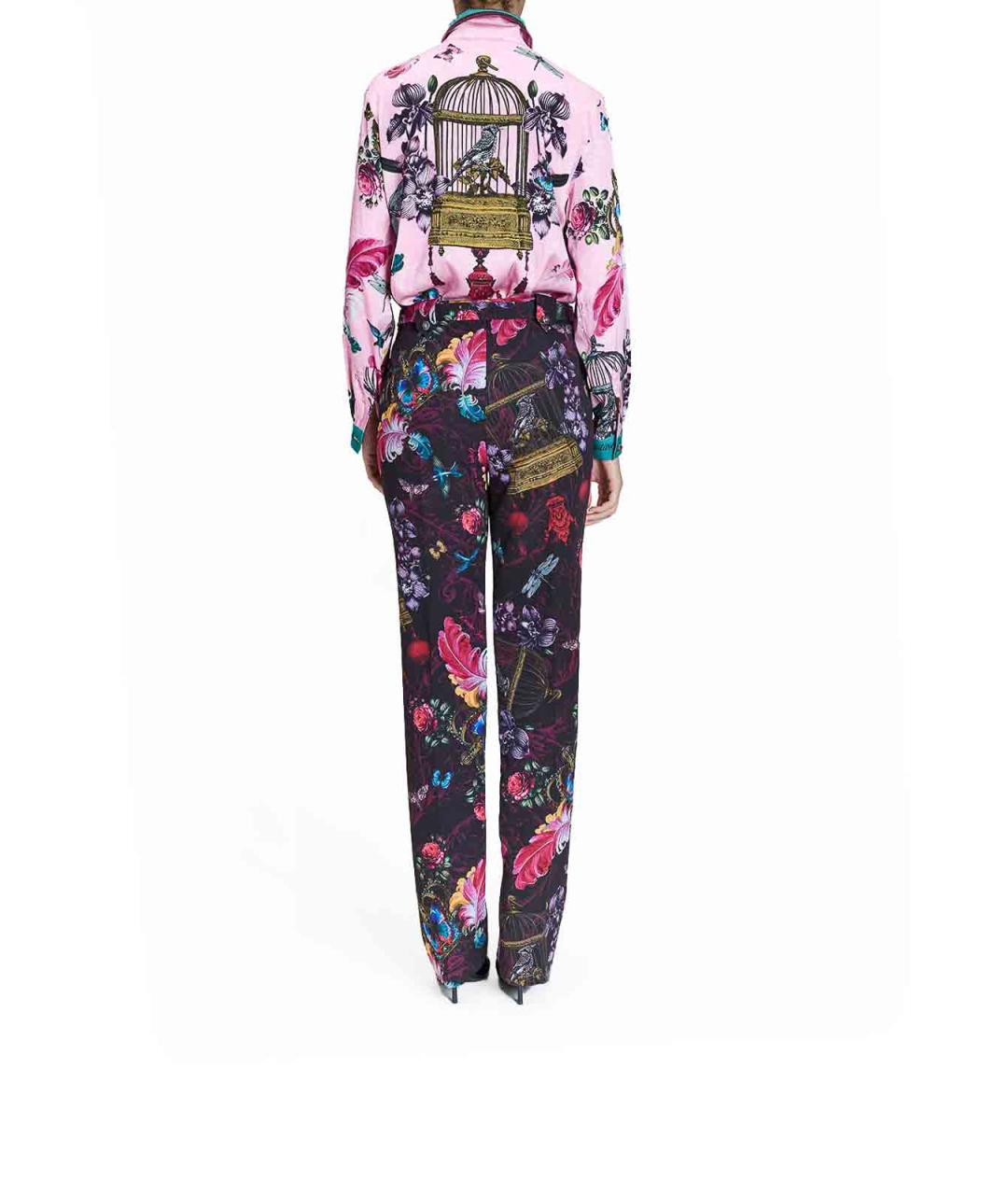 VERSACE JEANS COUTURE Черные полиэстеровые брюки широкие, фото 4